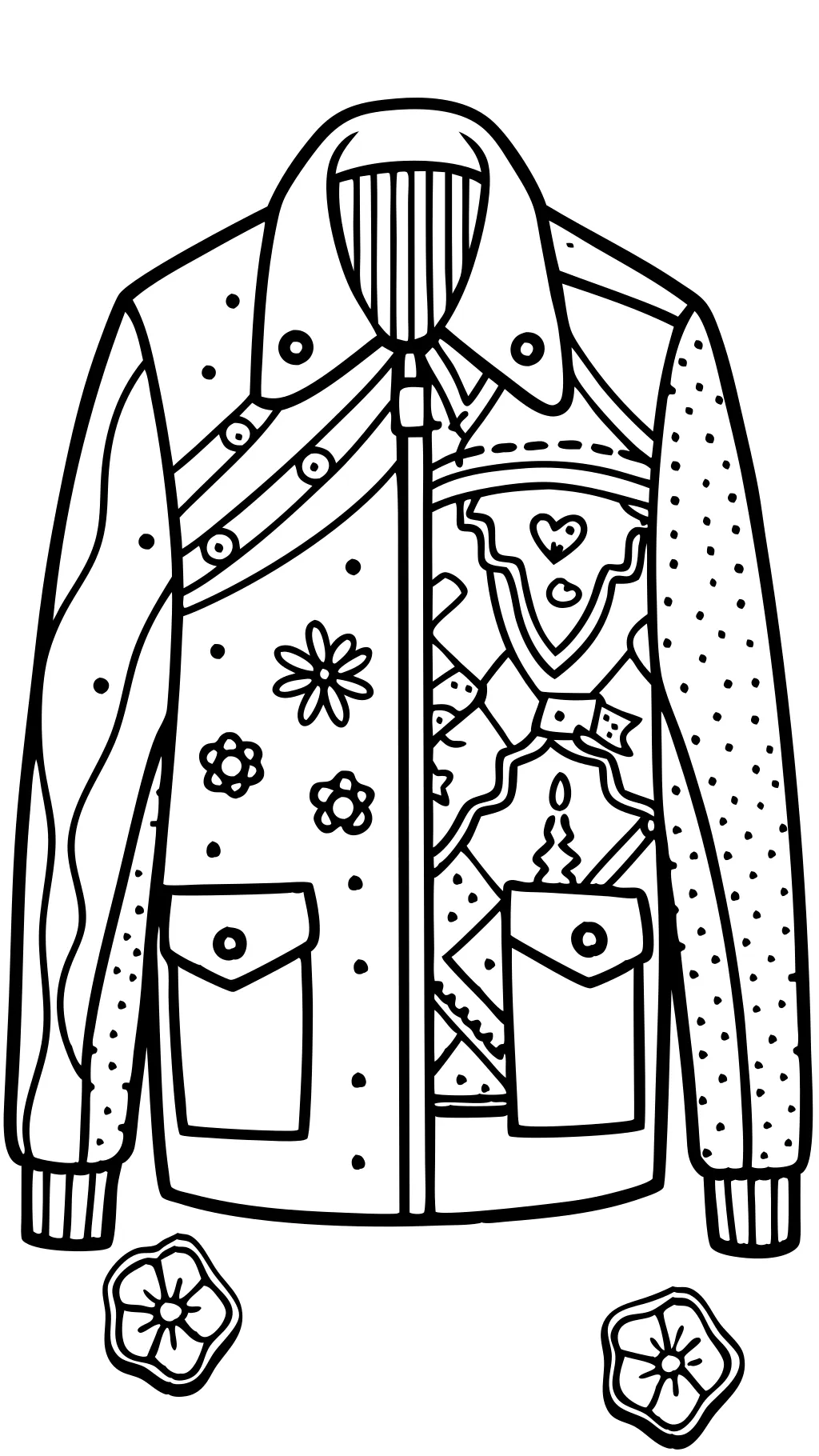 coloriage de veste